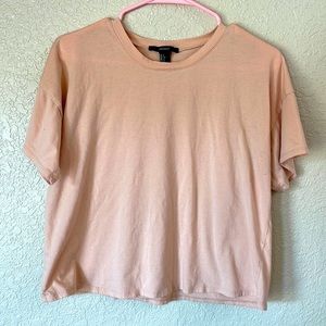 Cropped beige t